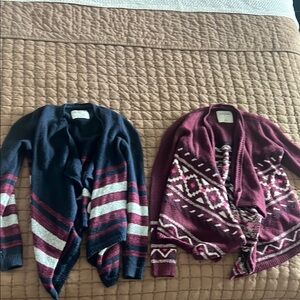 Stylish girls Sweater Set - Navy and Burgundy